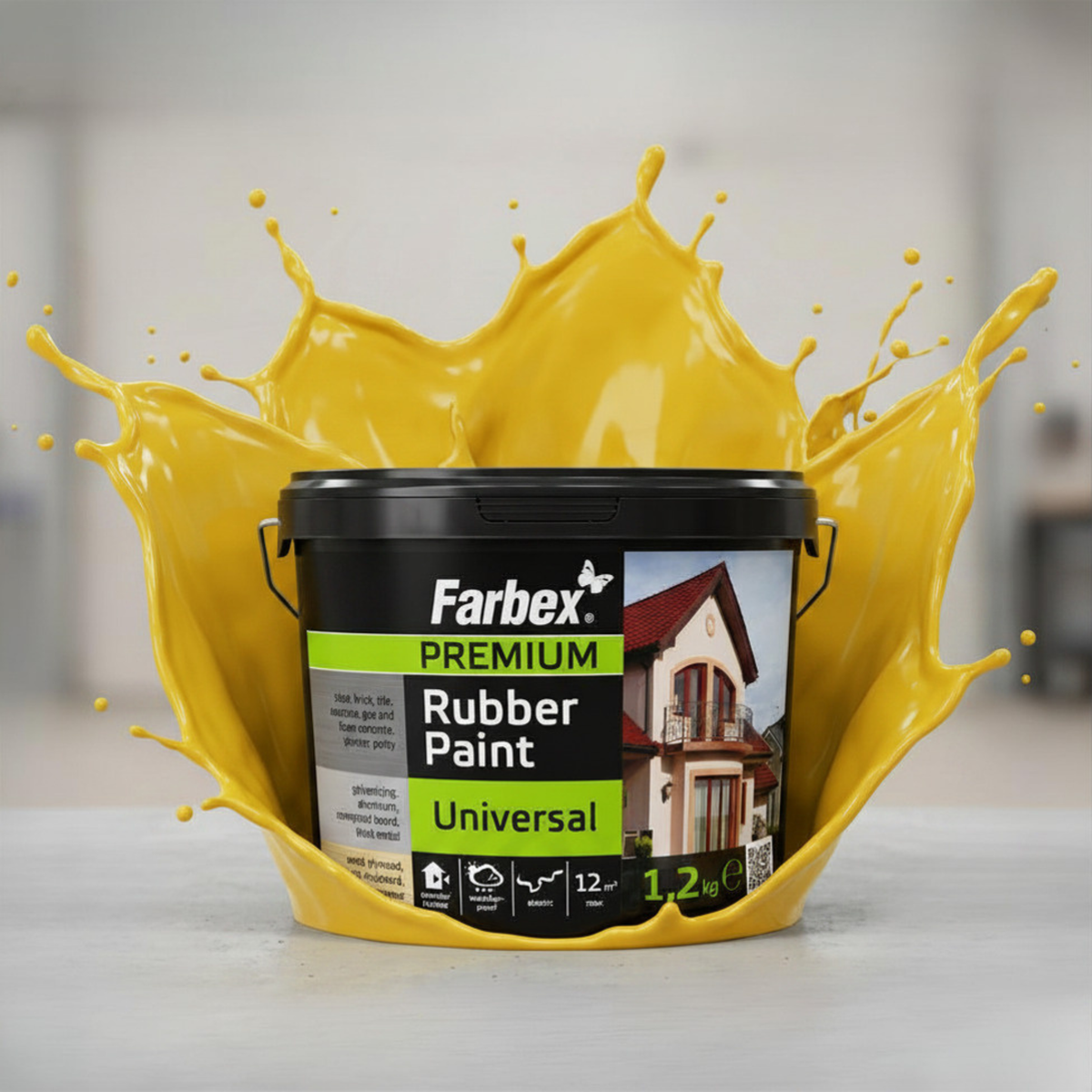 Caucho líquido amarillo – cubo de 1,2 kg